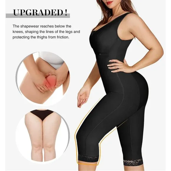 Women's Shapewear Tummy Control Body Shaper Black Surgery Garment Girdles - Picture 4 of 6